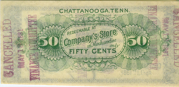 Chatt - Roan Iron $0.50 back 1881